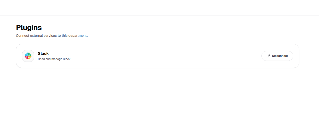 Organization Plugin Connection