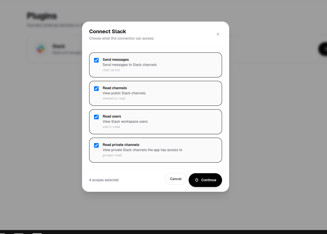 Plugin Scopes Selection