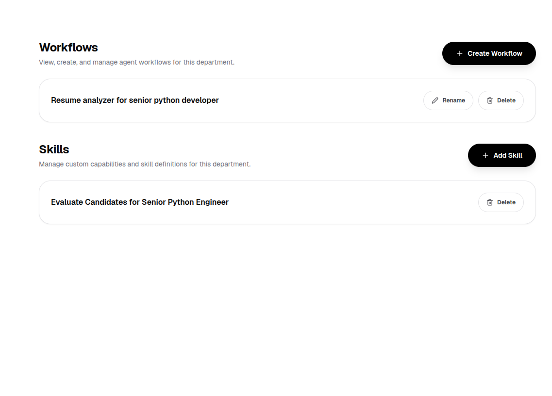 Workflows Dashboard