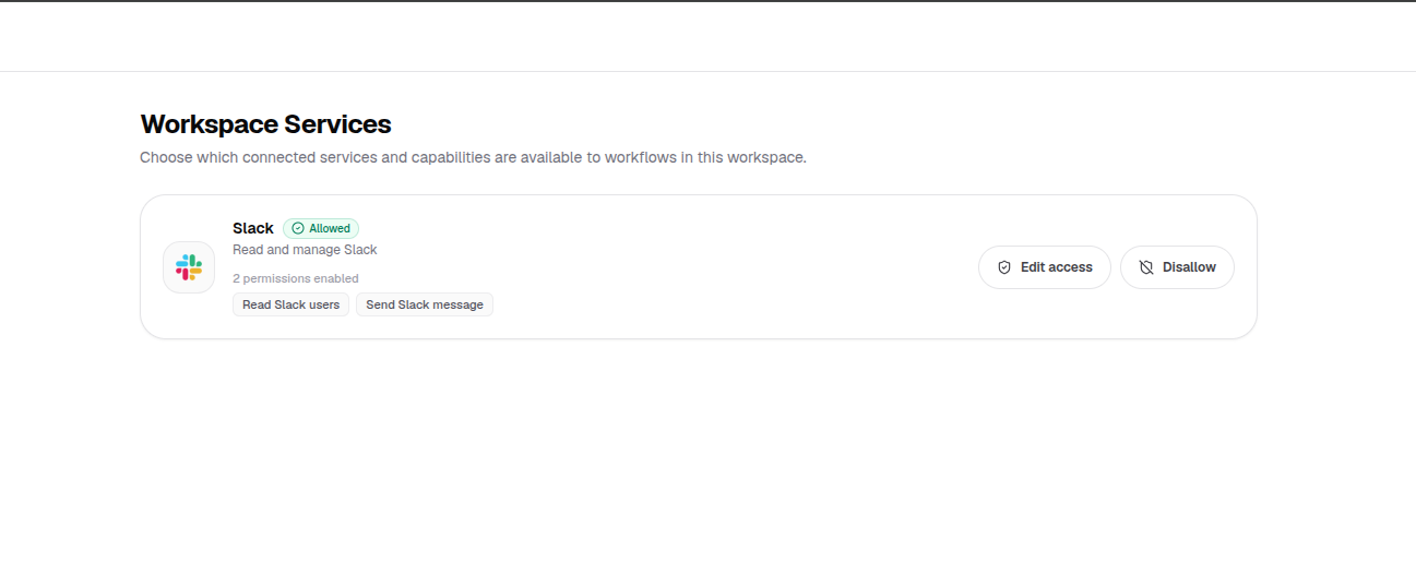 Workspace Services Access